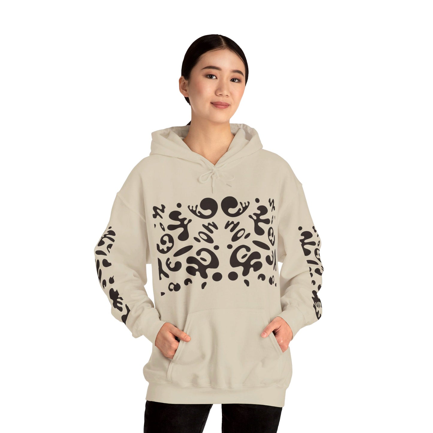 BRIGHT FUTURE UNISEX HEAVY BLEND™ HOODED SWEATSHIRT - Smoke Black Print