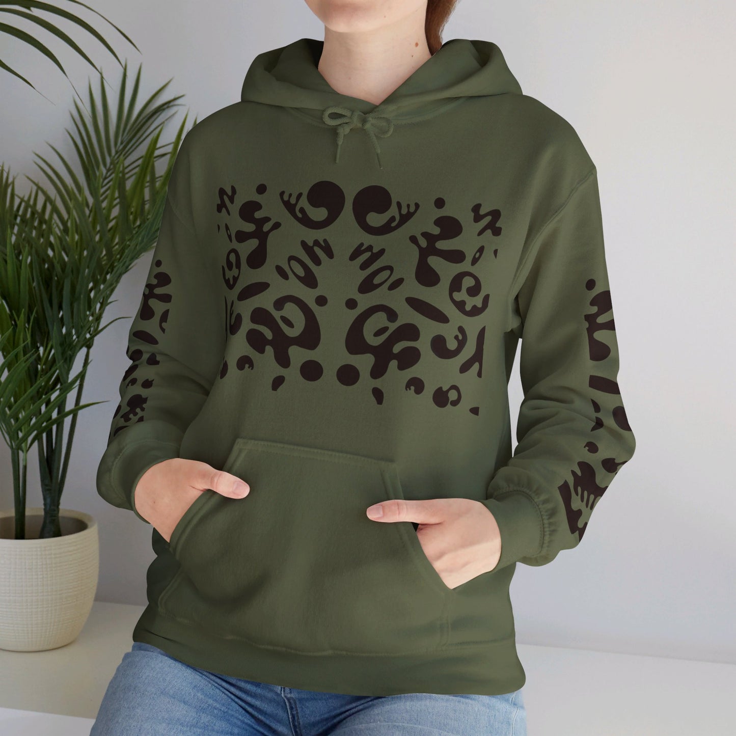 BRIGHT FUTURE UNISEX HEAVY BLEND™ HOODED SWEATSHIRT - Smoke Black Print