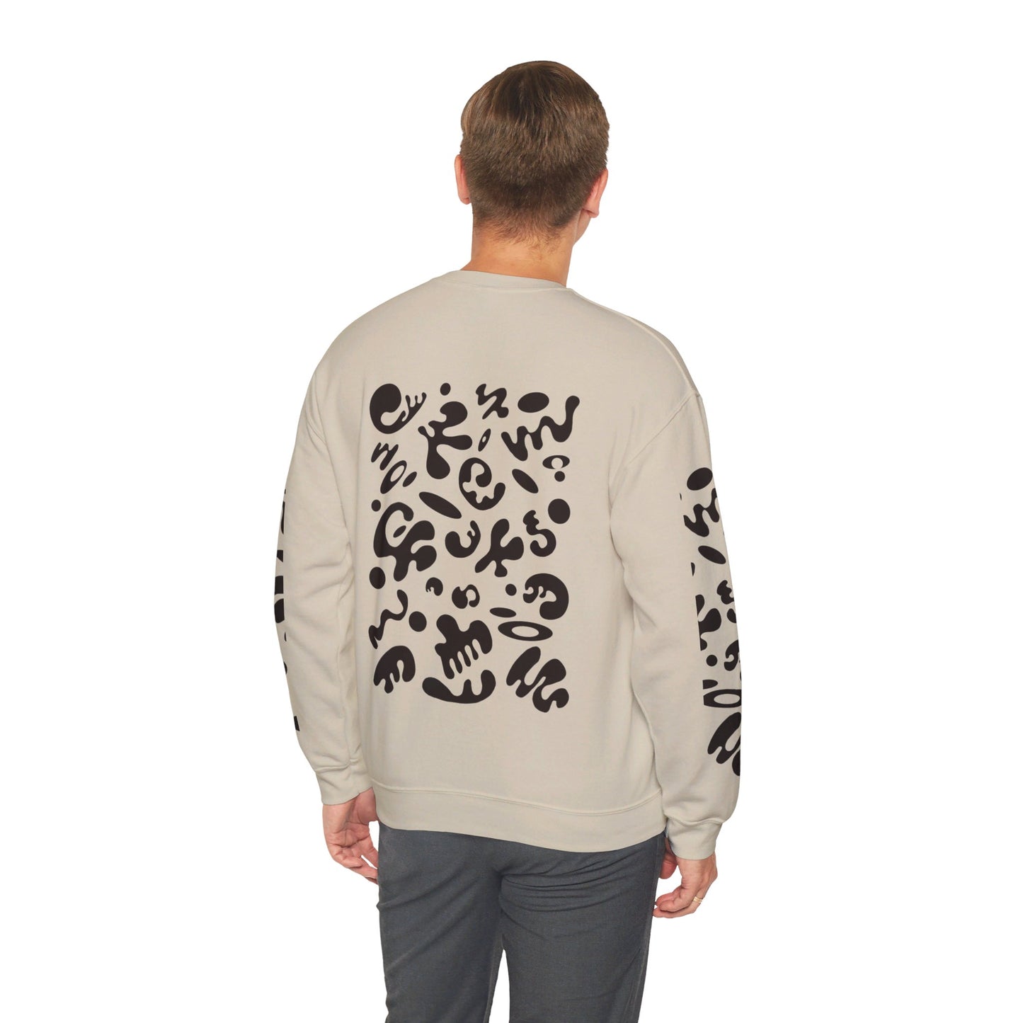 PURE IMAGINATION UNISEX HEAVY BLEND™ CREWNECK SWEATSHIRT - Smoke Black Print