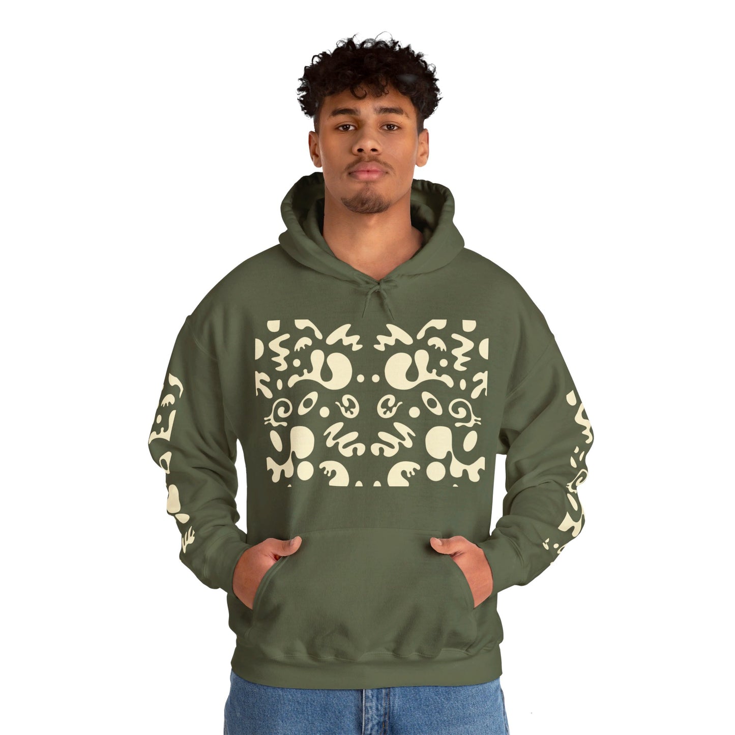 BRIGHT FUTURE UNISEX HEAVY BLEND™ HOODED SWEATSHIRT - Warm White Print