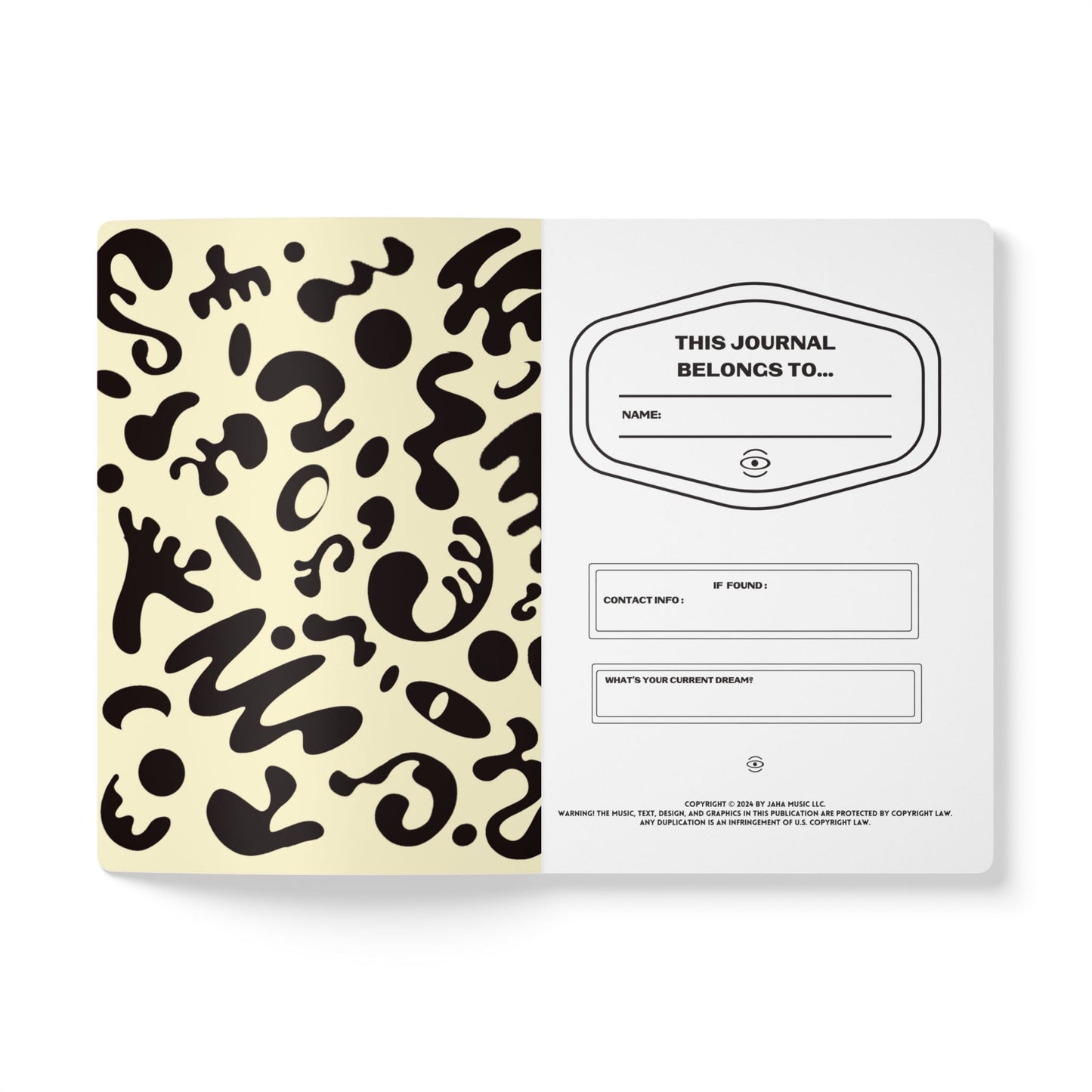 PURE IMAGINATION SOFTCOVER JOURNAL w INSIDE PRINTS + TEAR-OFF PAGES (RULED LINE) - Warm White