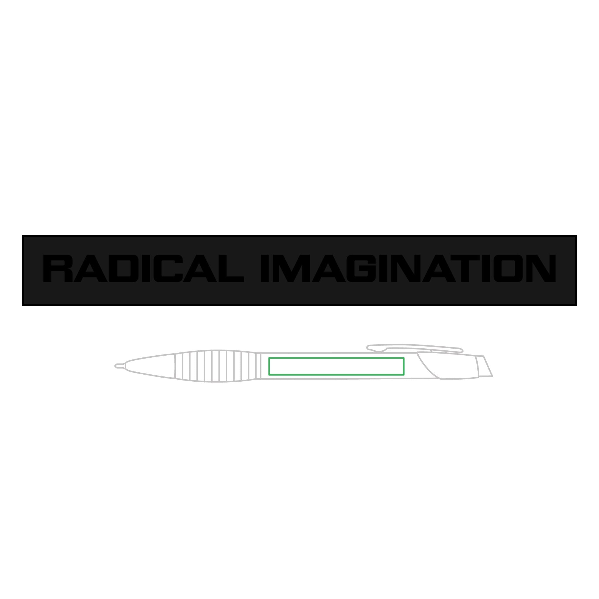 Radical Imagination Brass Ballpoint Pen with Gripper (Engraved)