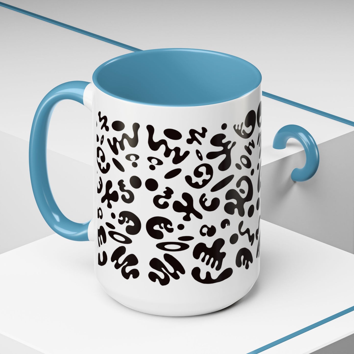 NOURISH'D COLOR ACCENT CERAMIC MUG