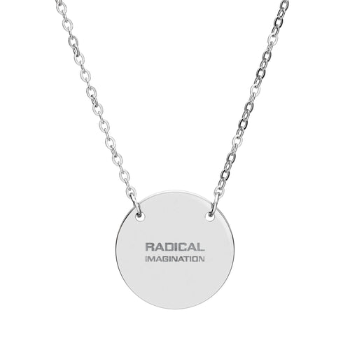 "Radical Imagination" Pendant Engraved Circle Necklace