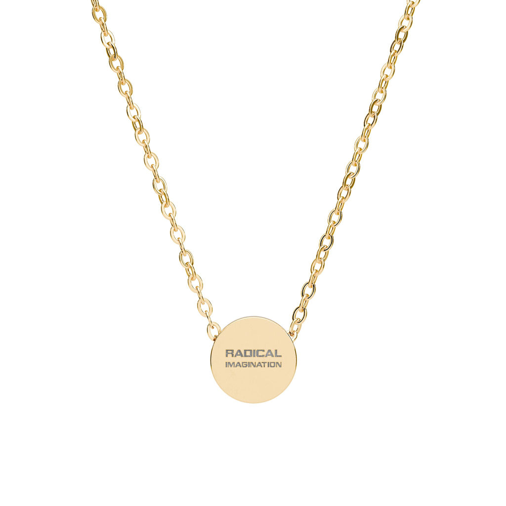 Radical Imagination Mini Engraved Circle Necklace
