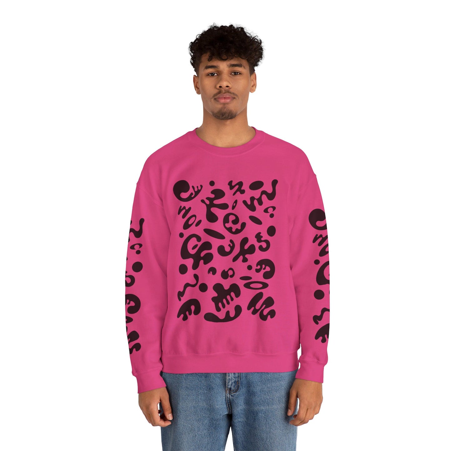 PURE IMAGINATION UNISEX HEAVY BLEND™ CREWNECK SWEATSHIRT - Smoke Black Print