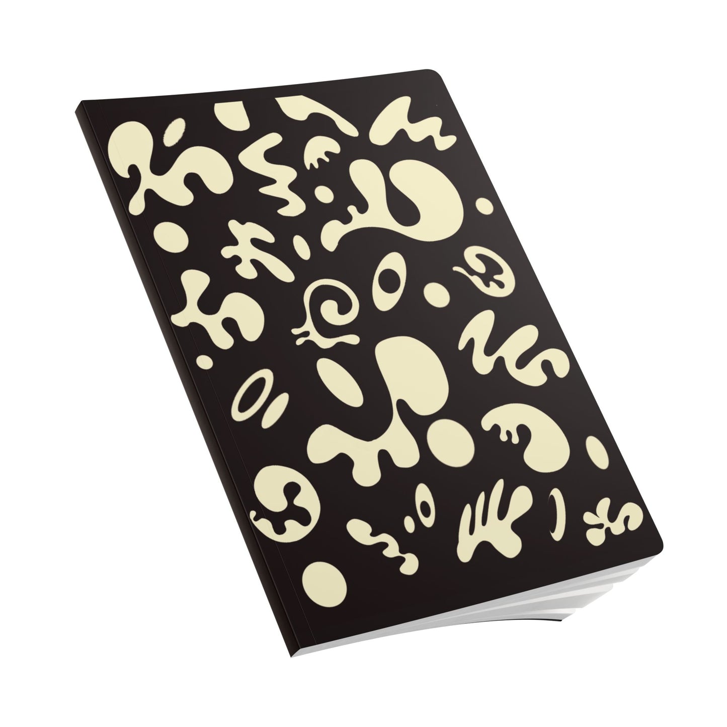 PURE IMAGINATION SOFTCOVER JOURNAL w INSIDE PRINTS + TEAR-OFF PAGES (RULED LINE) - Smoke Black