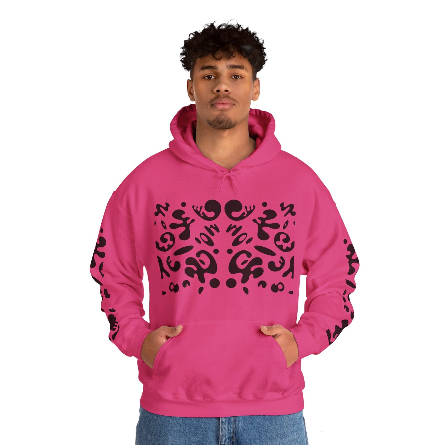 BRIGHT FUTURE UNISEX HEAVY BLEND™ HOODED SWEATSHIRT - Smoke Black Print