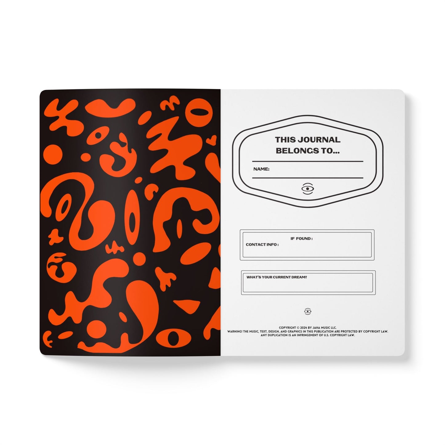 PURE IMAGINATION SOFTCOVER JOURNAL w INSIDE PRINTS + TEAR-OFF PAGES (RULED LINE) - Black Magic Woman