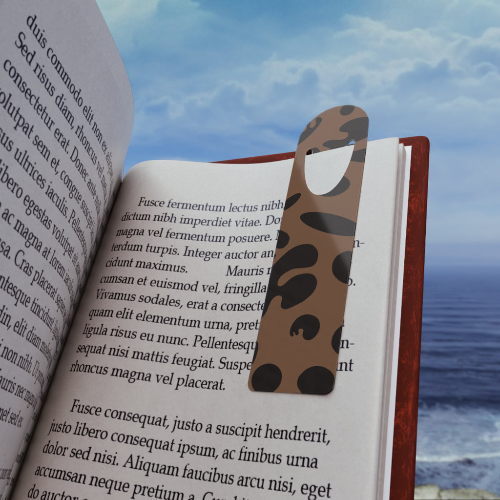 Pure Imagination All-Over-Print Metal Bookmark — Piano Wood
