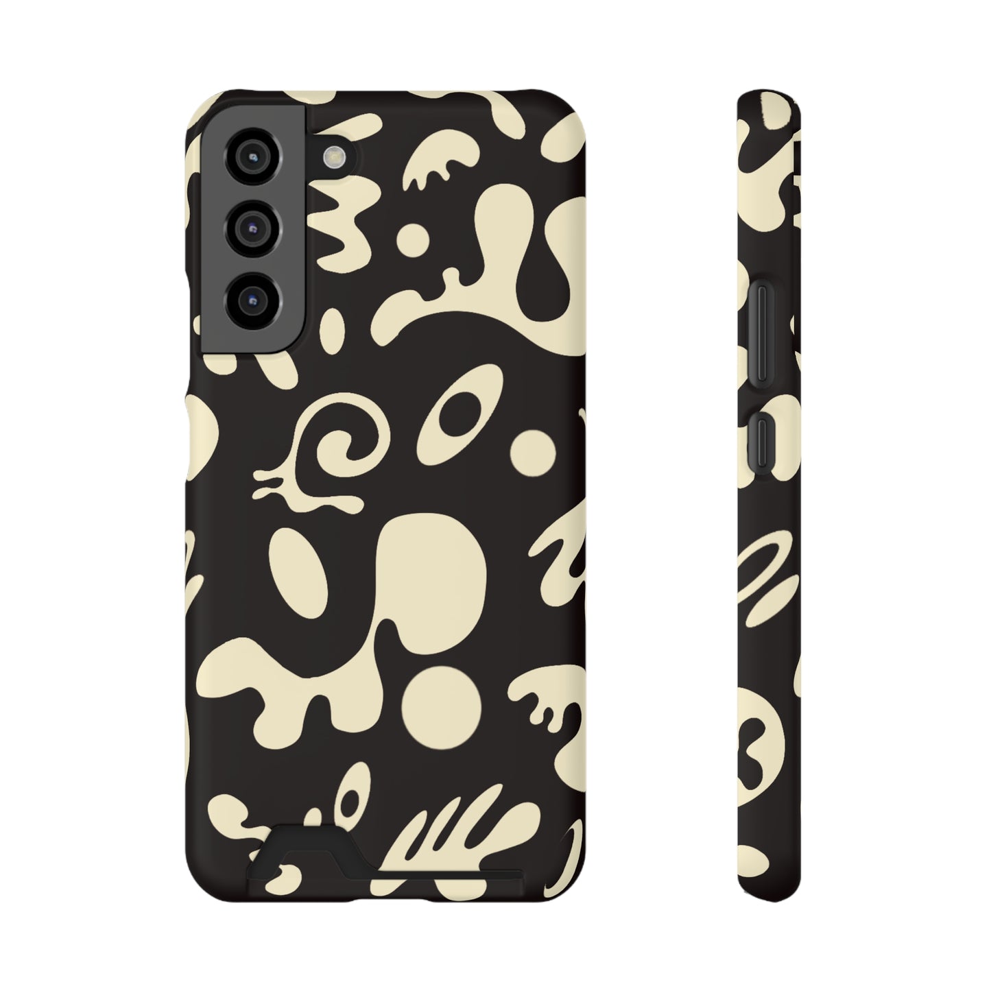 PURE IMAGINATION PHONE CASE w CARD HOLDER - Smoke Black