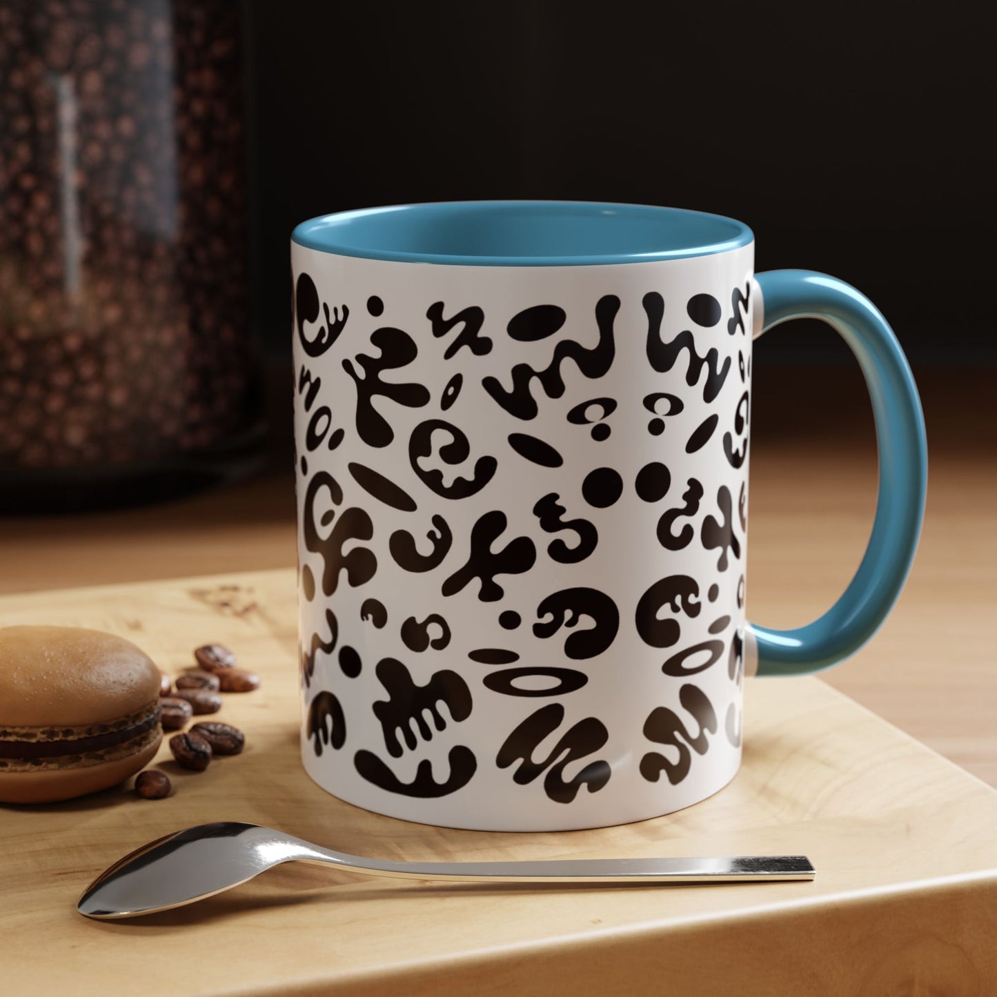 NOURISH'D COLOR ACCENT CERAMIC MUG