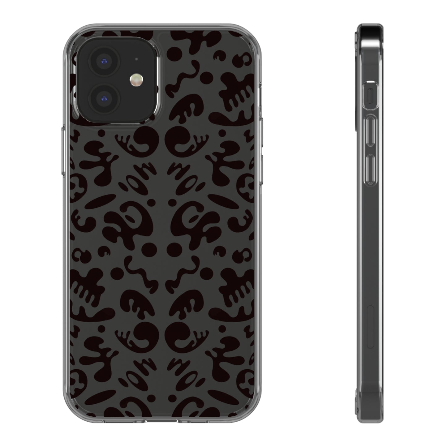 BRIGHT FUTURE SMALL PRINT CLEAR CASE - Smoke Black