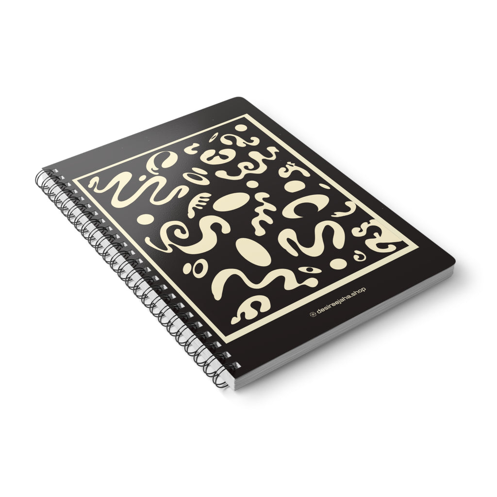 Spotlight Art Framed A5 Wirobound Softcover Notebook - Ink