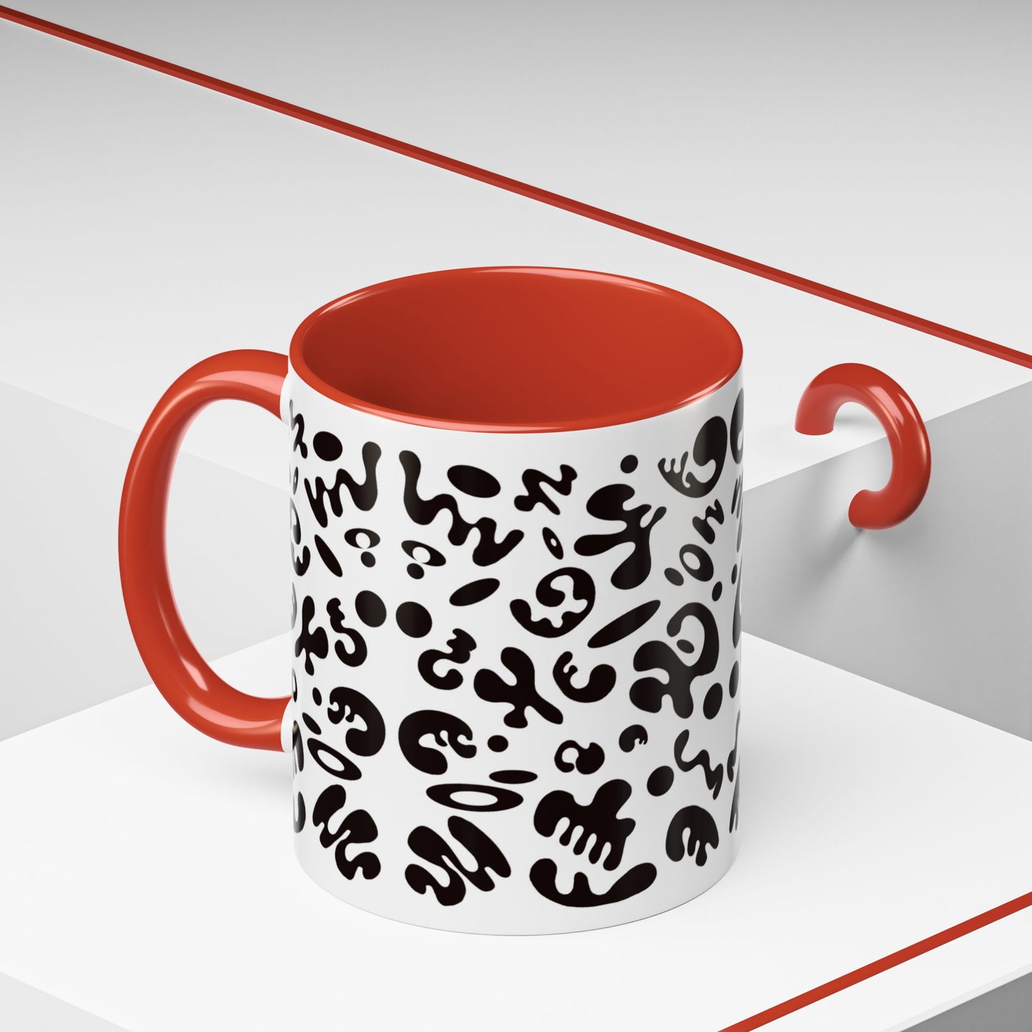 NOURISH'D COLOR ACCENT CERAMIC MUG