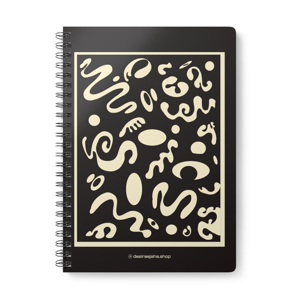 Spotlight Art Framed A5 Wirobound Softcover Notebook - Ink