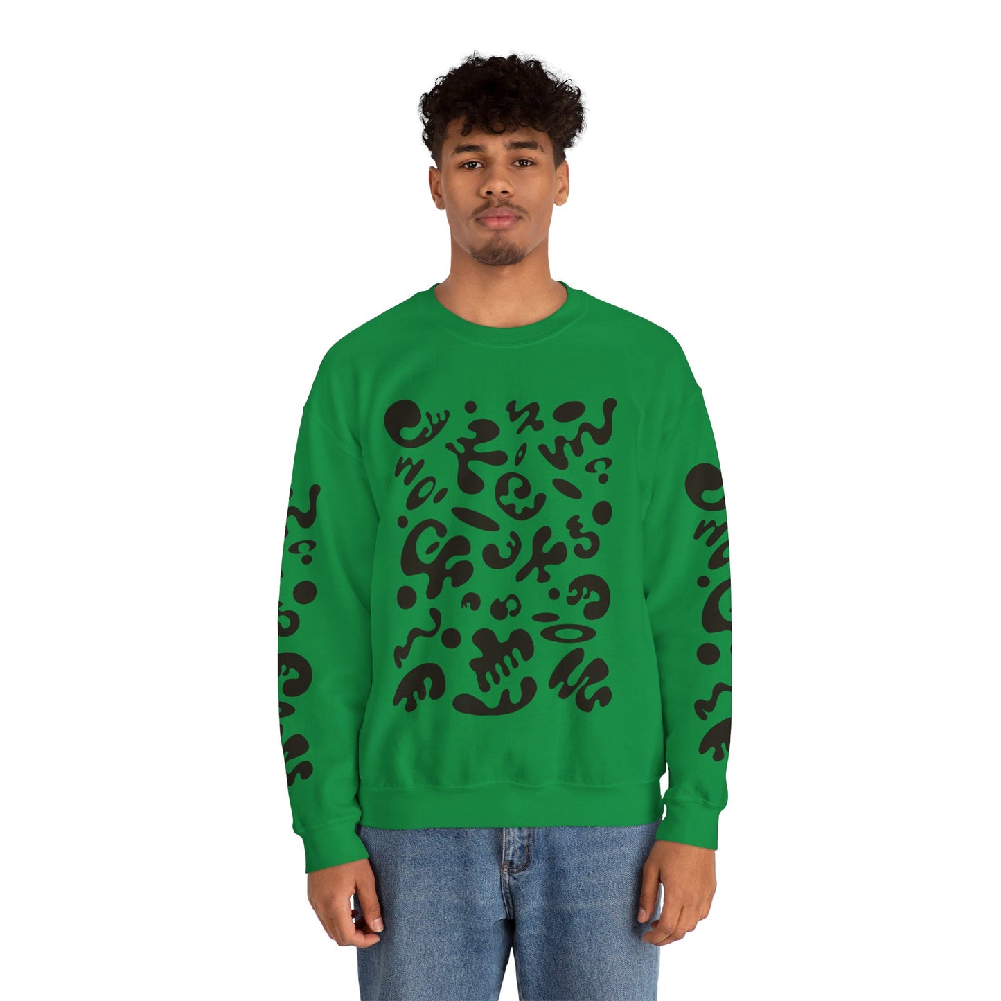 PURE IMAGINATION UNISEX HEAVY BLEND™ CREWNECK SWEATSHIRT - Smoke Black Print