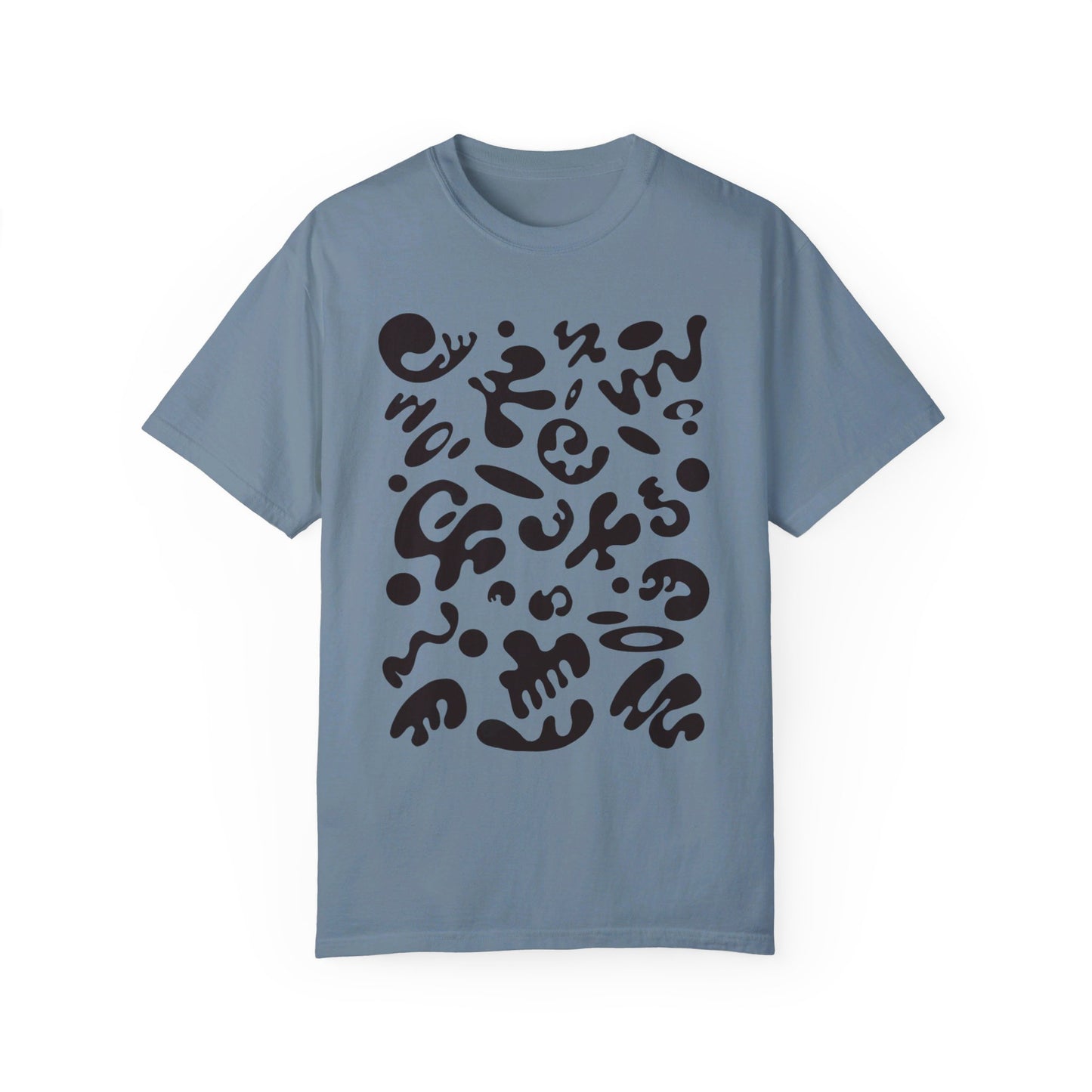 PURE IMAGINATION UNISEX GARMENT-DYED T-SHIRT (COOL NEUTRALS) - Smoke Black Print