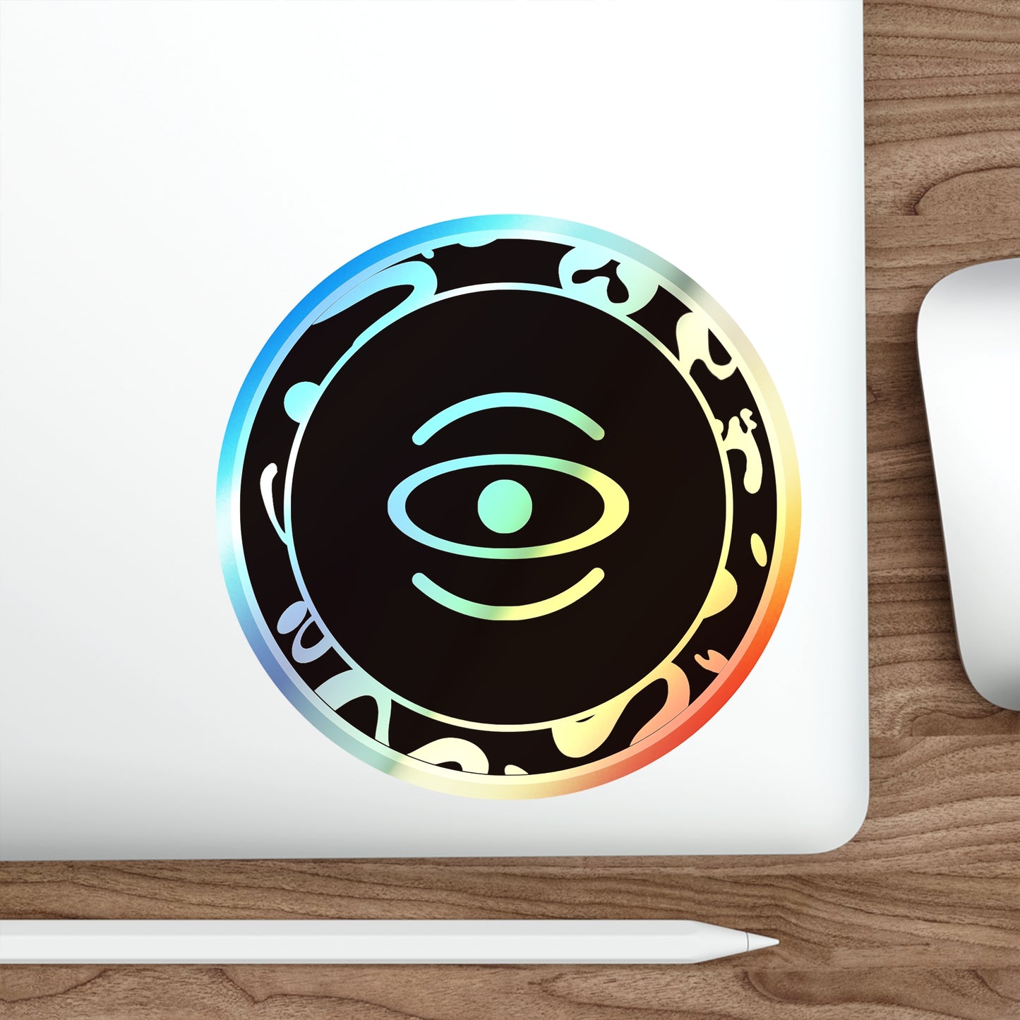 ADORN'D HOLOGRAPHIC DIE CUT STICKERS - Dark Mode Logo