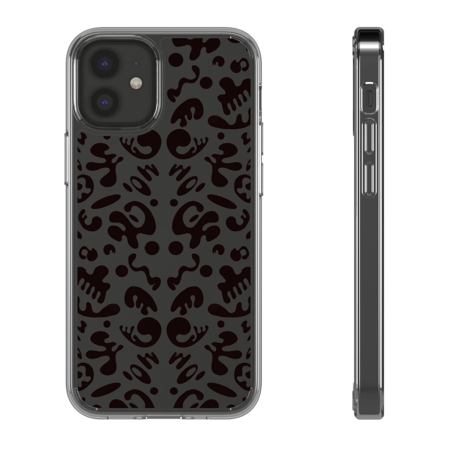 BRIGHT FUTURE SMALL PRINT CLEAR CASE - Smoke Black