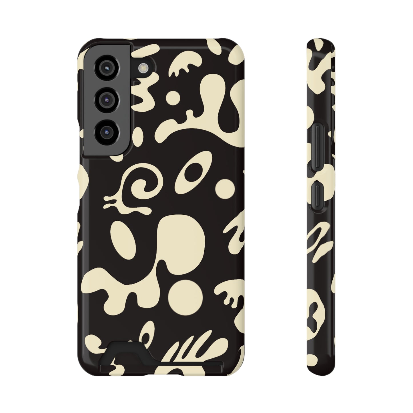 PURE IMAGINATION PHONE CASE w CARD HOLDER - Smoke Black