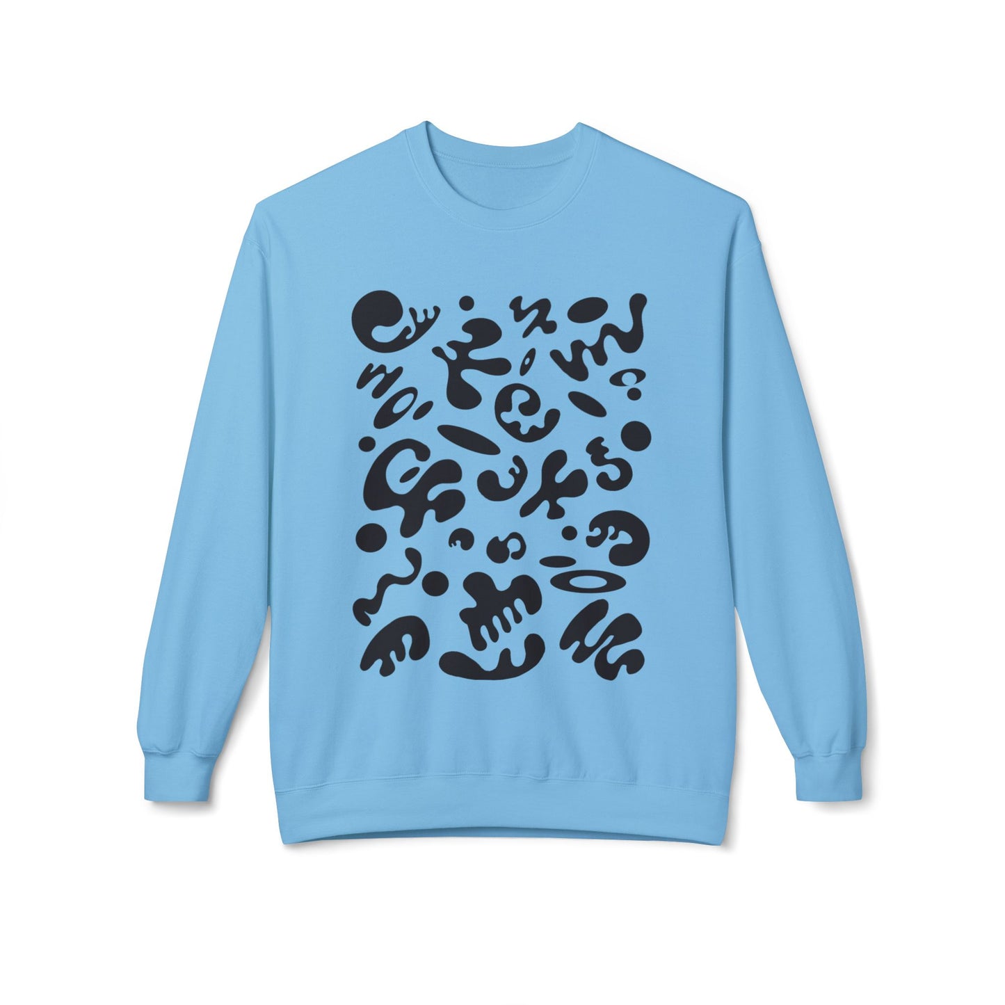 PURE IMAGINATION UNISEX MIDWEIGHT SOFTSTYLE FLEECE CREWNECK SWEATSHIRT - Smoke Black Print