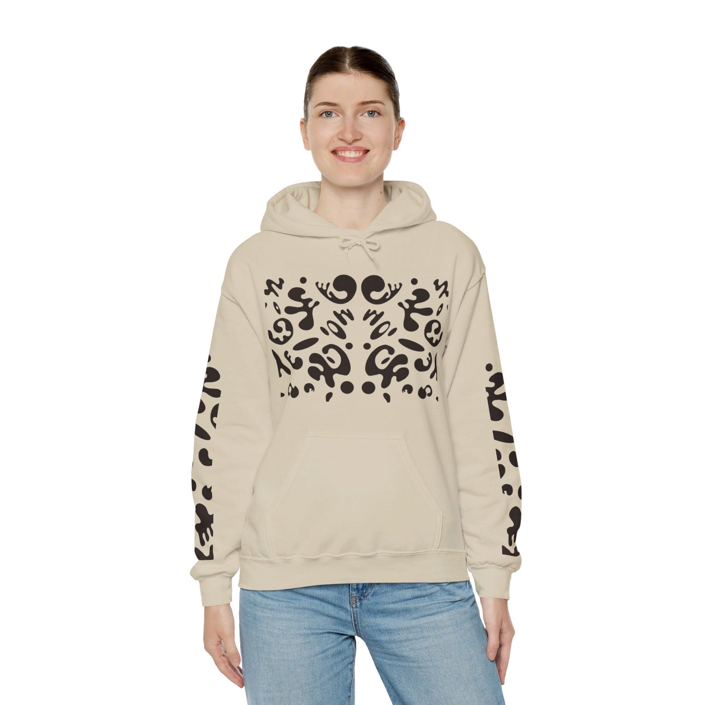 BRIGHT FUTURE UNISEX HEAVY BLEND™ HOODED SWEATSHIRT - Smoke Black Print