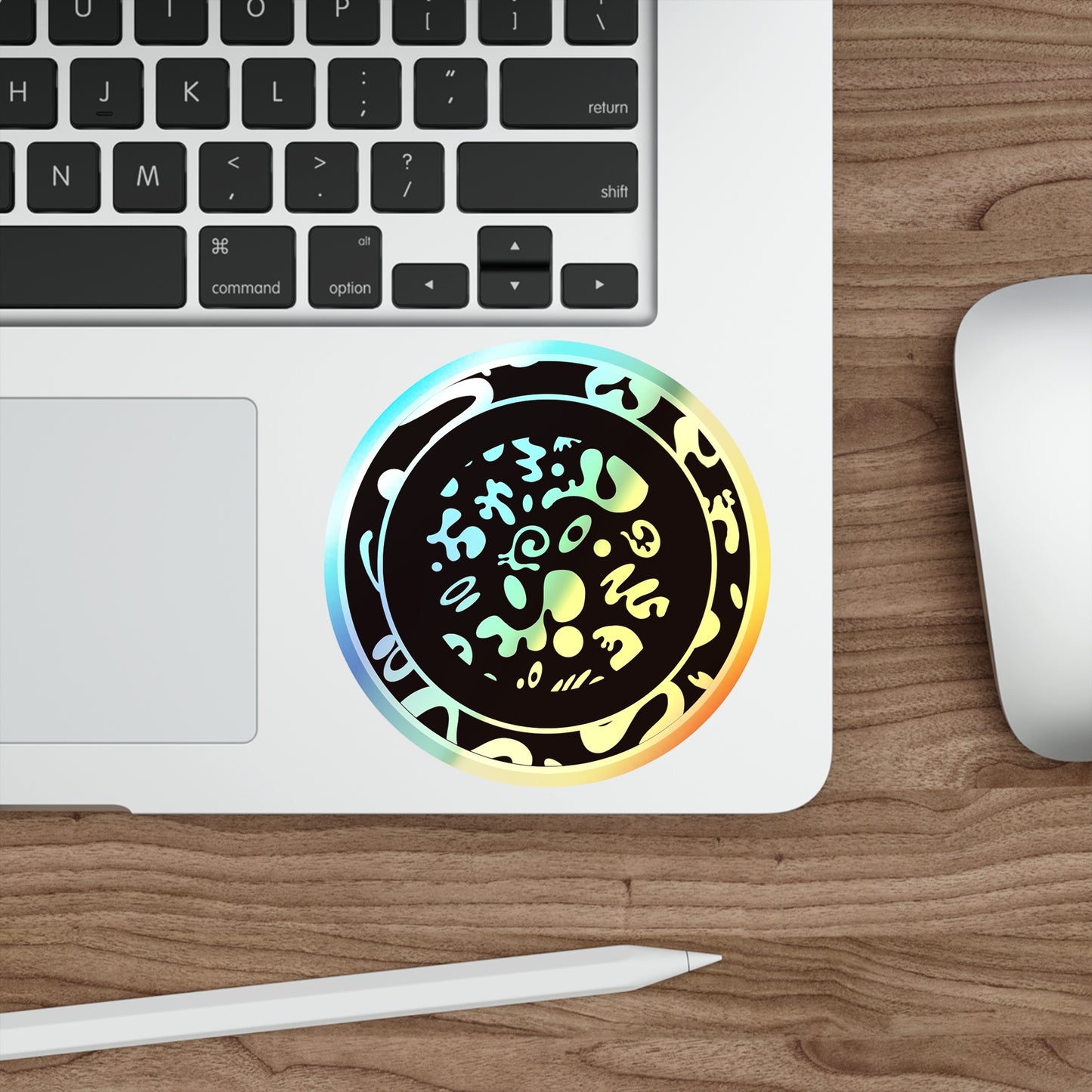 ADORN'D HOLOGRAPHIC DIE CUT STICKERS - Dark Mode