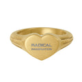 Radical Imagination Engraved Heart Signet Ring