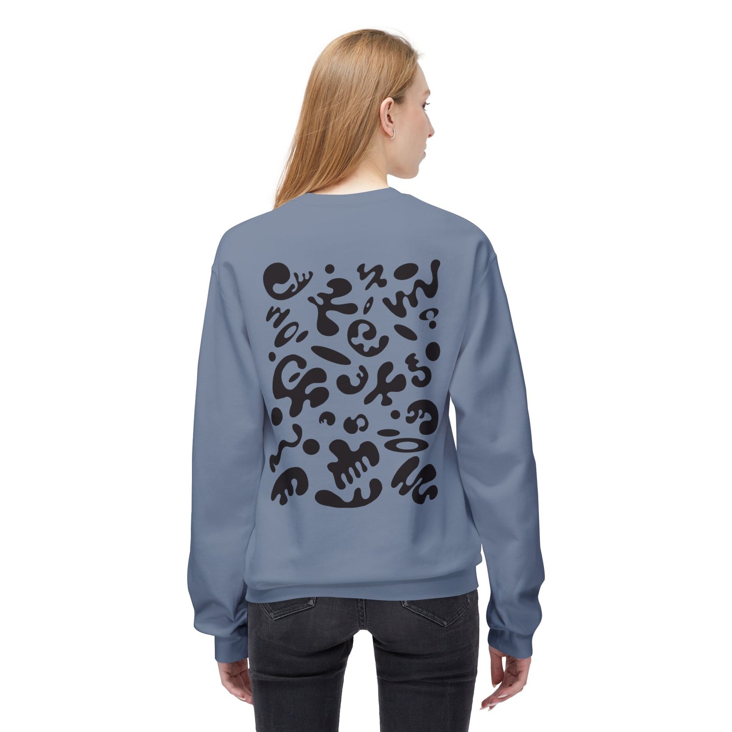 PURE IMAGINATION UNISEX MIDWEIGHT SOFTSTYLE FLEECE CREWNECK SWEATSHIRT - Smoke Black Print