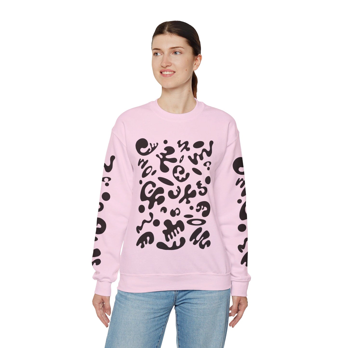 PURE IMAGINATION UNISEX HEAVY BLEND™ CREWNECK SWEATSHIRT - Smoke Black Print