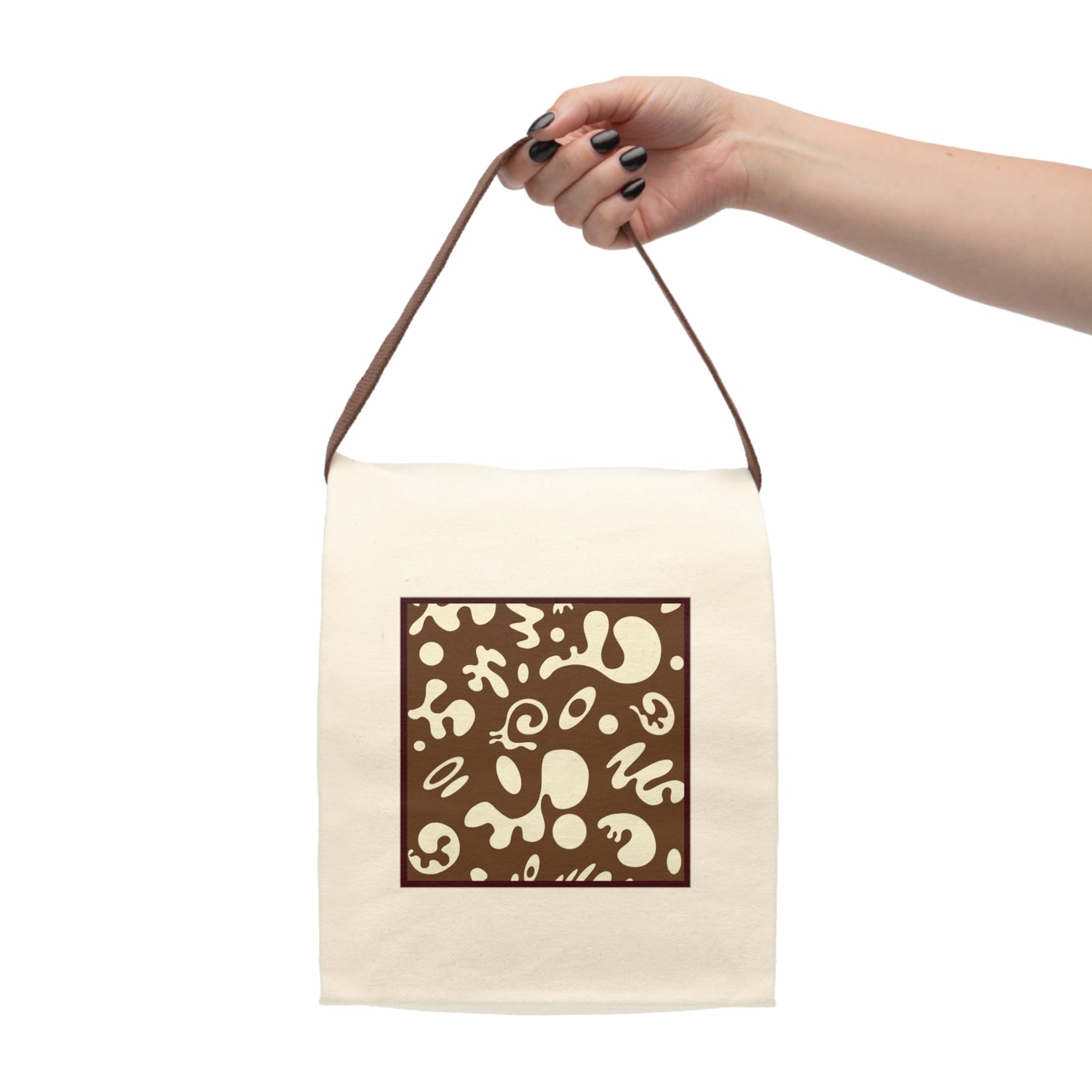 NOURISH'D CANVAS LUNCH BAG w STRAP - Natural OG