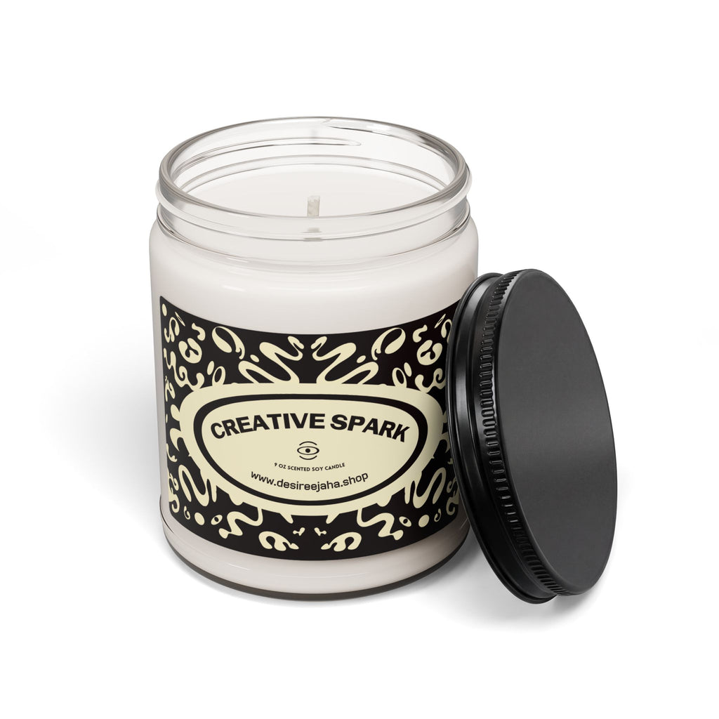 Creative Spark Scented Soy Candle — 9oz Jar (Inspiring Fragrance for Home, Office & Gifts)