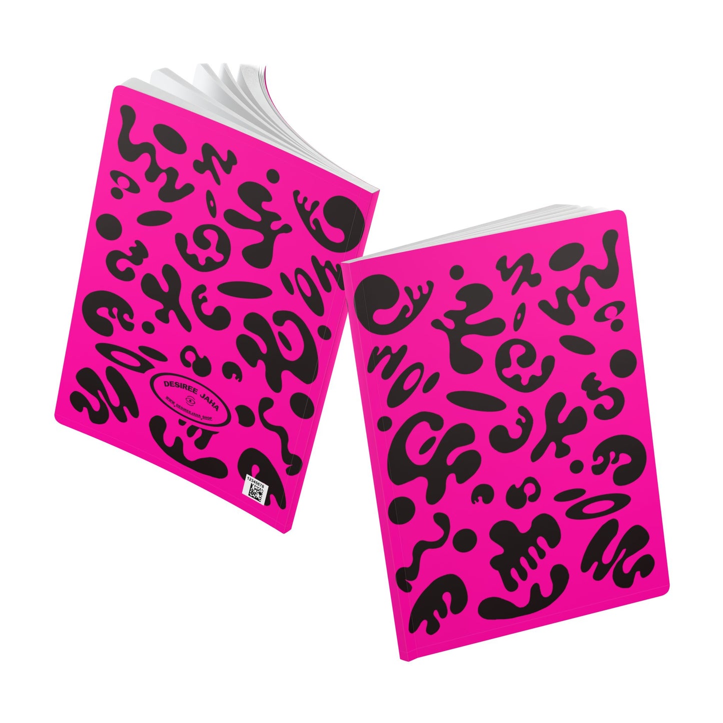 PURE IMAGINATION SOFTCOVER JOURNAL w INSIDE PRINTS + TEAR-OFF PAGES (RULED LINE) - Pink Matter