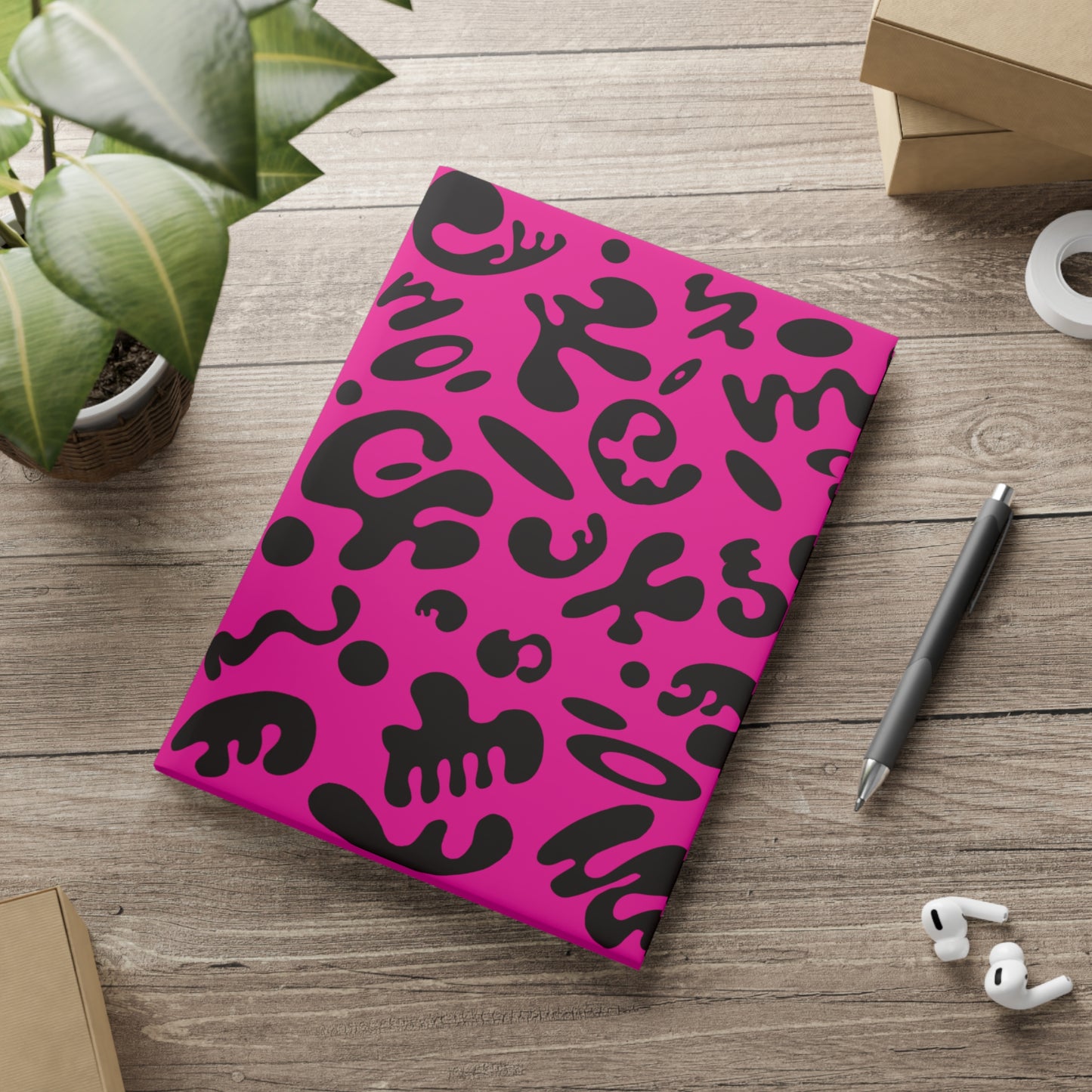 PURE IMAGINATION HARDCOVER NOTEBOOK w PUFFY COVERS - Pink Matter