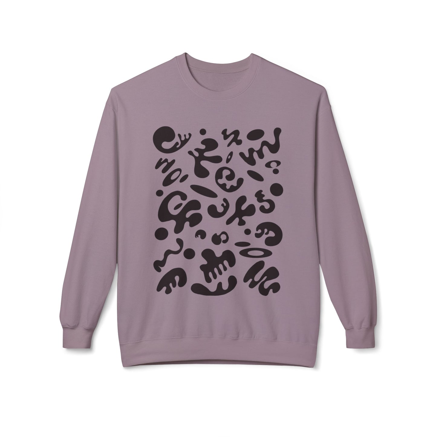 PURE IMAGINATION UNISEX MIDWEIGHT SOFTSTYLE FLEECE CREWNECK SWEATSHIRT - Smoke Black Print