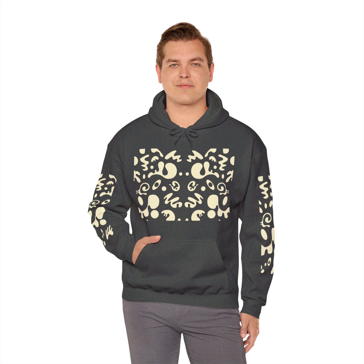 BRIGHT FUTURE UNISEX HEAVY BLEND™ HOODED SWEATSHIRT - Warm White Print