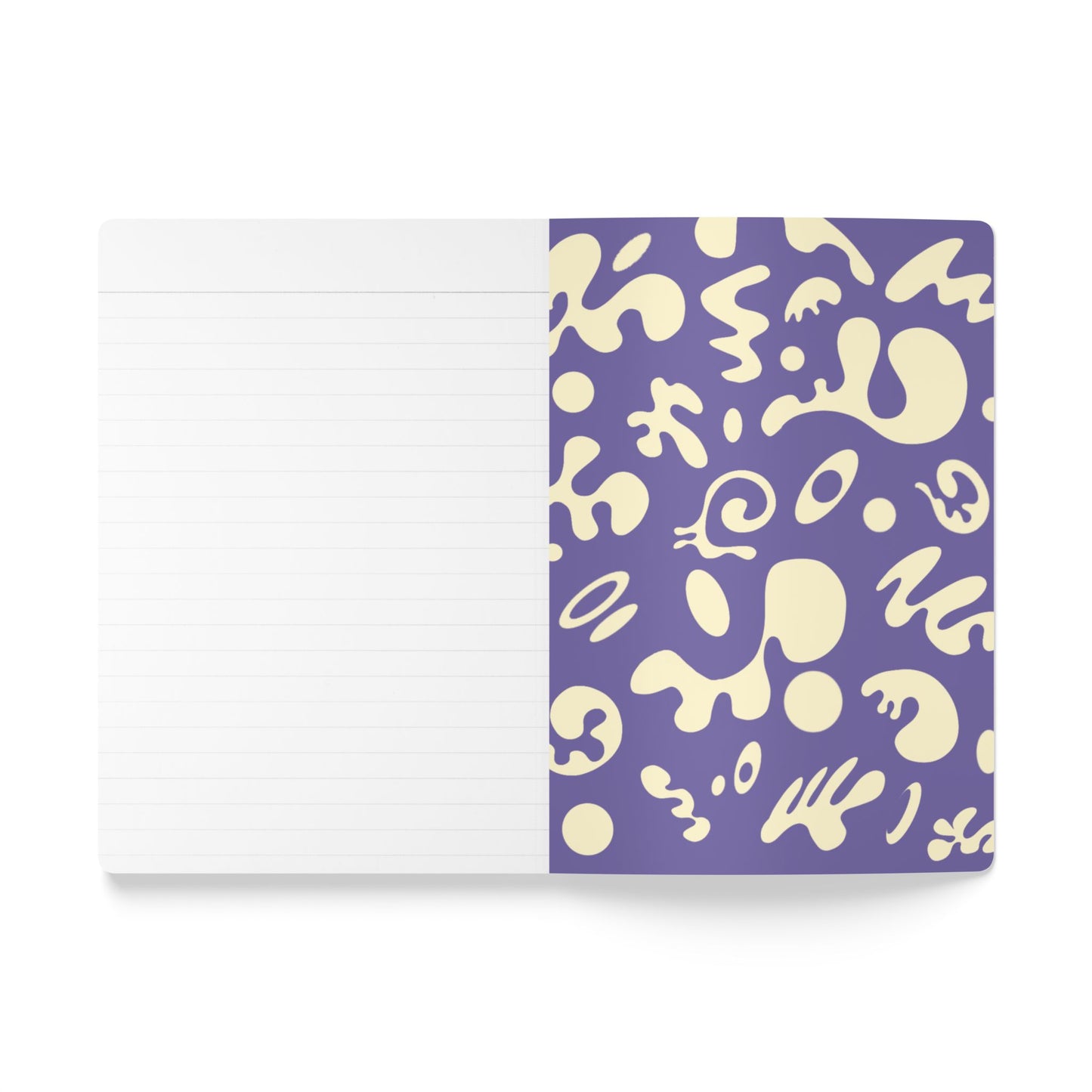 PURE IMAGINATION SOFTCOVER JOURNAL w INSIDE PRINTS + TEAR-OFF PAGES (RULED LINE) - Purple Rain