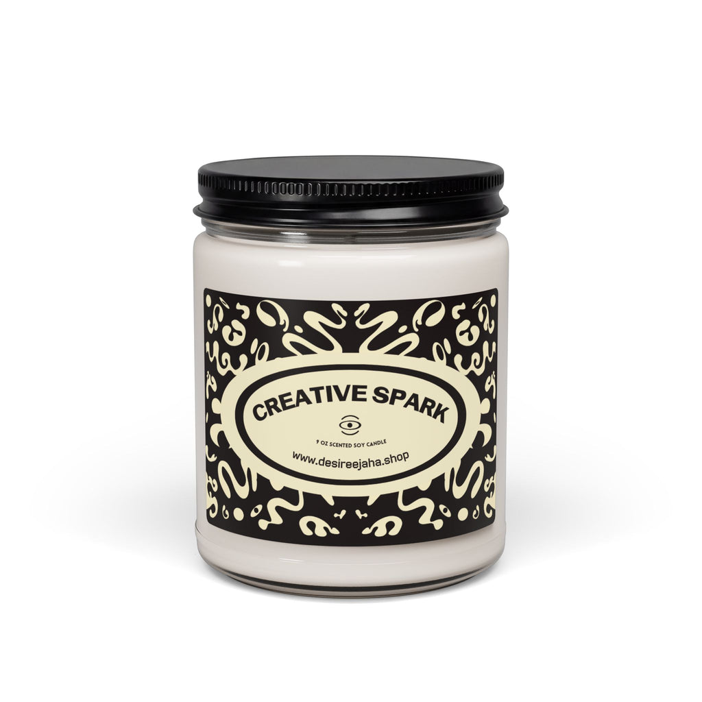 Creative Spark Scented Soy Candle — 9oz Jar (Inspiring Fragrance for Home, Office & Gifts)