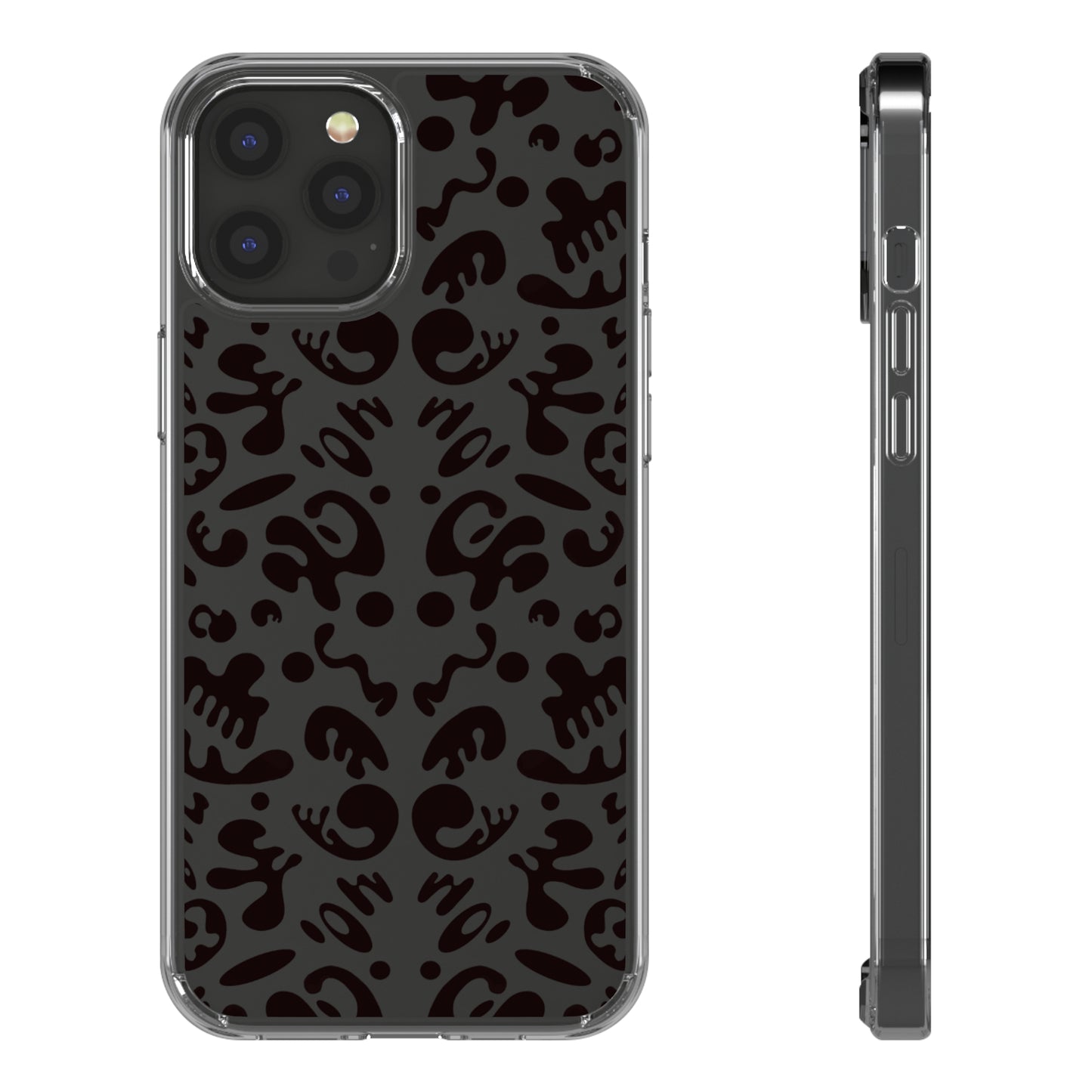 BRIGHT FUTURE SMALL PRINT CLEAR CASE - Smoke Black