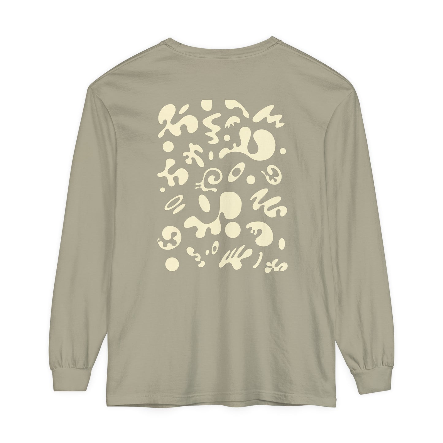 PURE IMAGINATION UNISEX GARMENT-DYED LONG SLEEVE T-SHIRT - Warm White Print