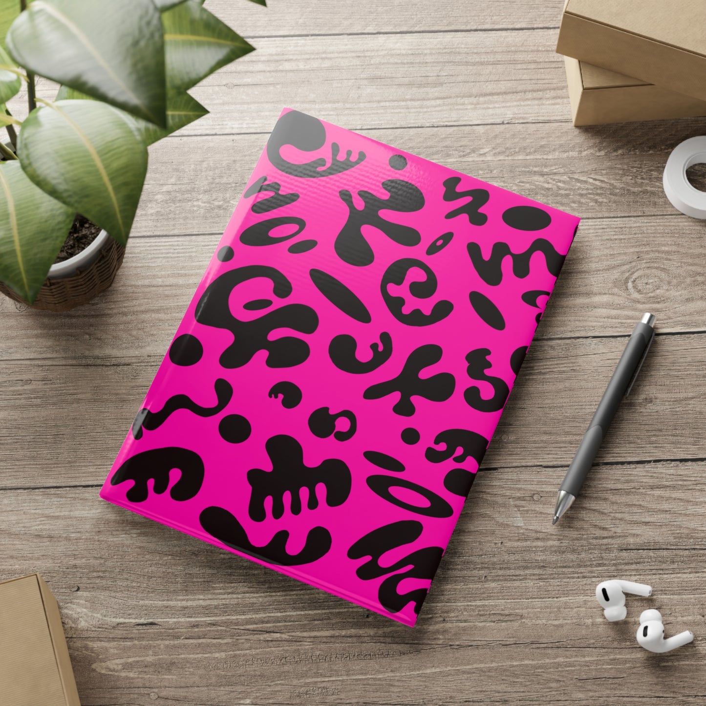 PURE IMAGINATION HARDCOVER NOTEBOOK w PUFFY COVERS - Pink Matter