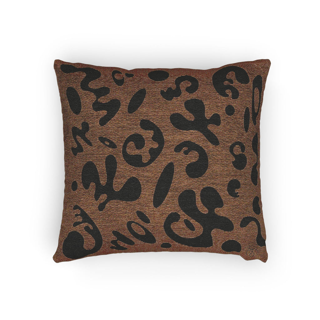Pure Imagination All-Over-Print Woven Throw Pillow — Piano Wood