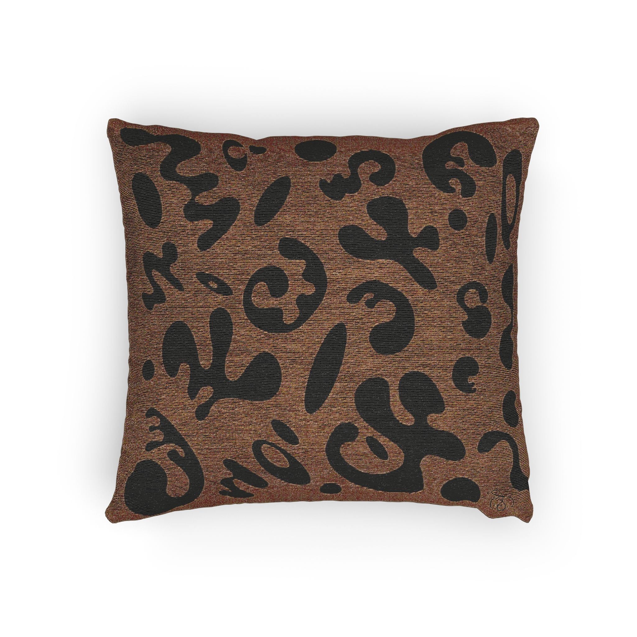 Pure Imagination All-Over-Print Woven Throw Pillow — Piano Wood
