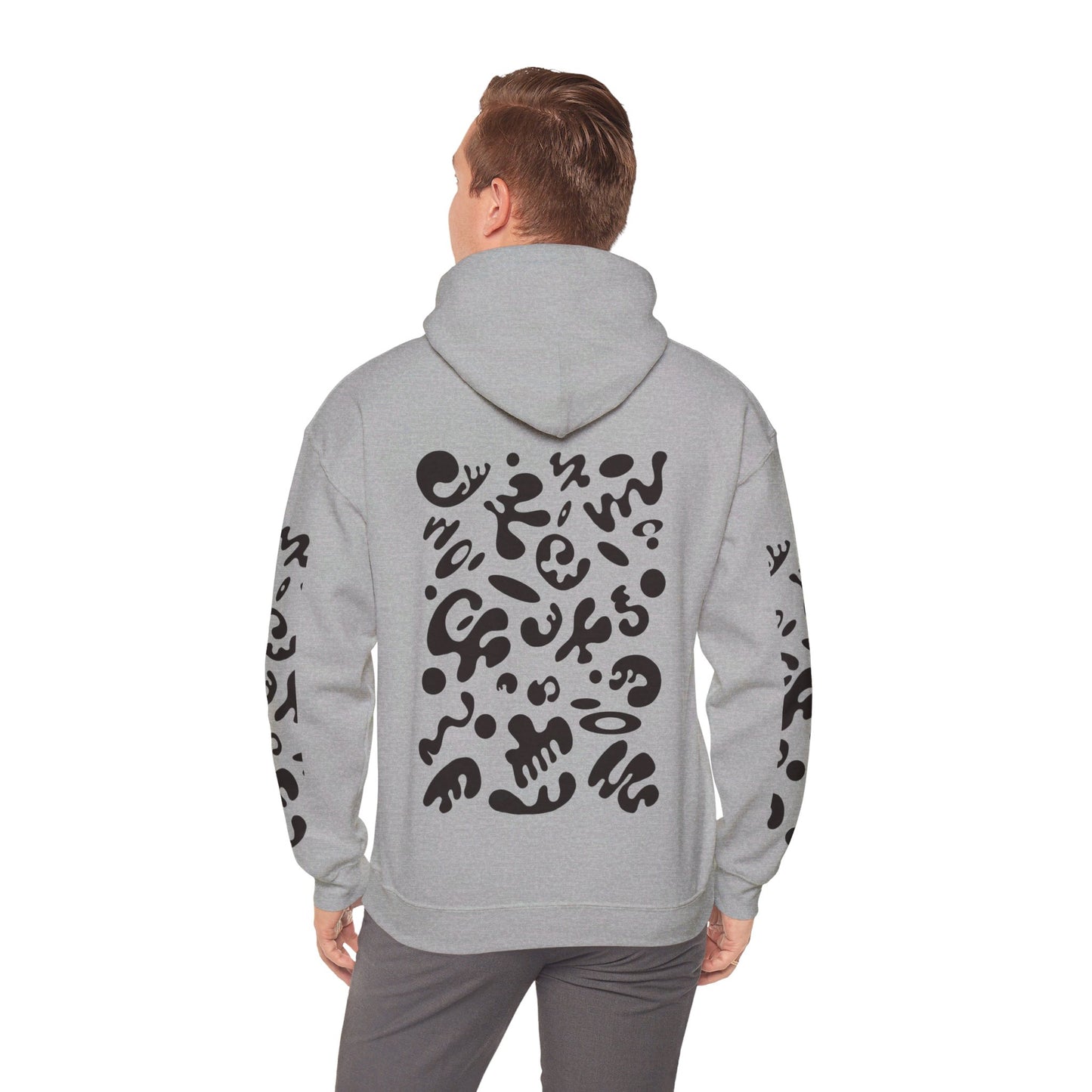 BRIGHT FUTURE UNISEX HEAVY BLEND™ HOODED SWEATSHIRT - Smoke Black Print