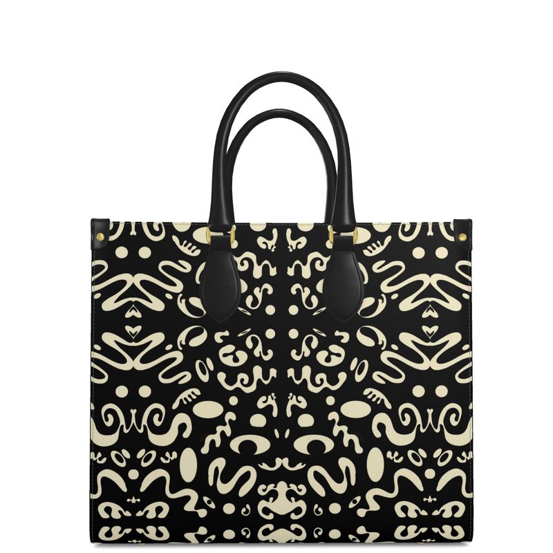 ADORN'D LARGE LEATHER SHOPPER BAG