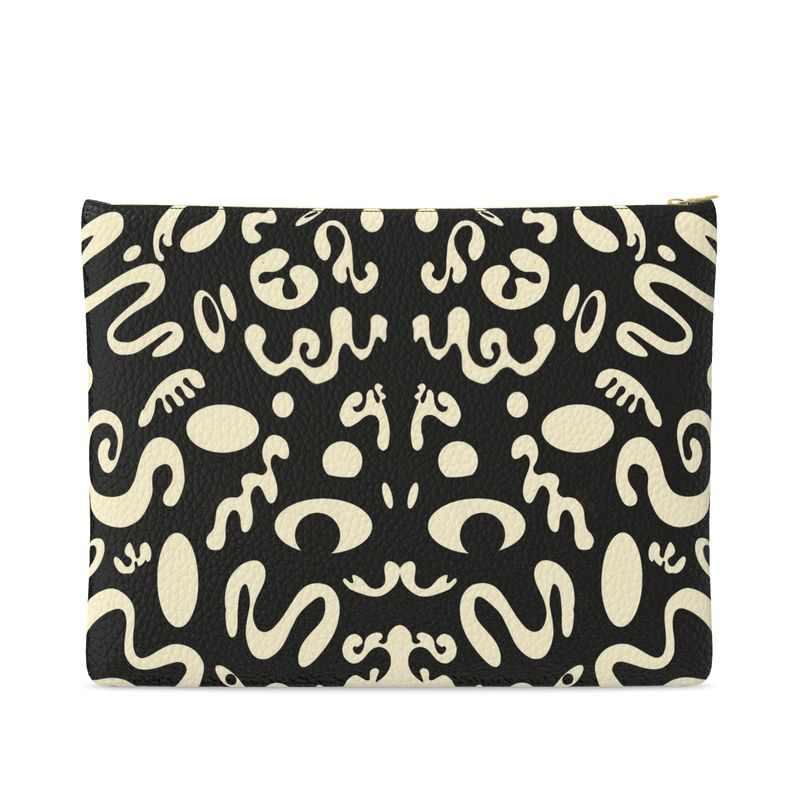 ADORN'D LEATHER CLUTCH BAG