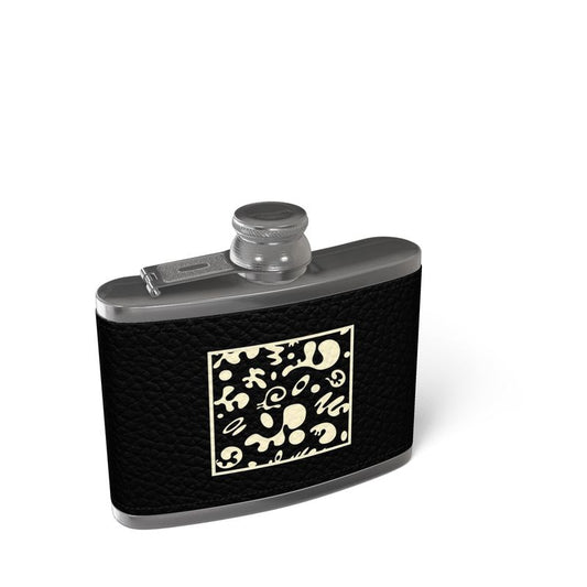 ADORN'D LEATHER WRAPPED HIP FLASK - 4oz