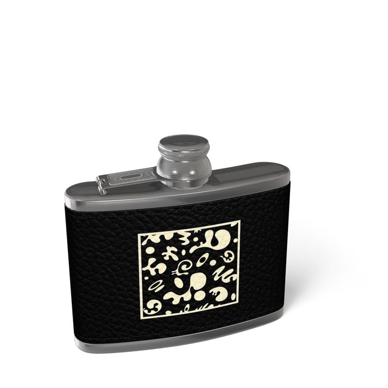 ADORN'D LEATHER WRAPPED HIP FLASK - 4oz