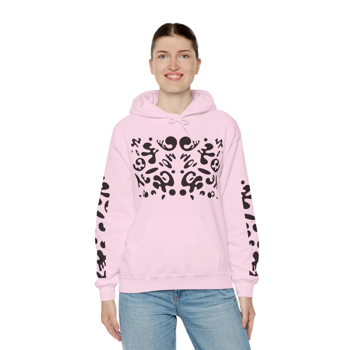 BRIGHT FUTURE UNISEX HEAVY BLEND™ HOODED SWEATSHIRT - Smoke Black Print